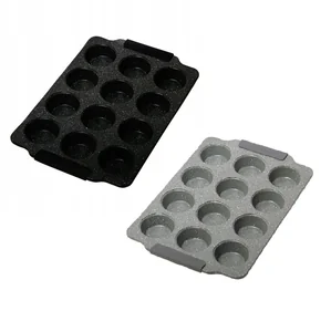 Kamille Форма для запекания порционная KM-6039 из углеродистой стали с 12 отделениями