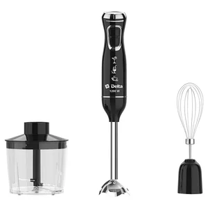 DELTA Блендер погружной 1200 Вт DL-7060A с измельчителем, венчиком, черный