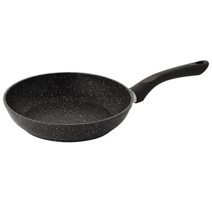 ALPENKOK Сковорода 22 см алюминиевая с индукционным дном и антипригарным покрытием BLACK MARBLE AK-0116A/22N