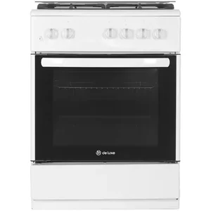 DE LUXE Плита газовая 606040.24-001г(кр)чр белый (9734313)