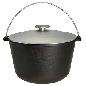 ГАРДАРИКА Казан чугунный походный 15 л с алюминиевой крышкой 360 мм Туризм 1515-6