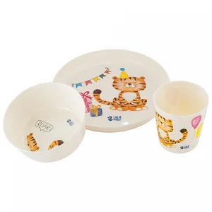 DELTA Набор детской посуды Lalababy Play with Me Tiger (тарелка, миска, стакан) LA2055
