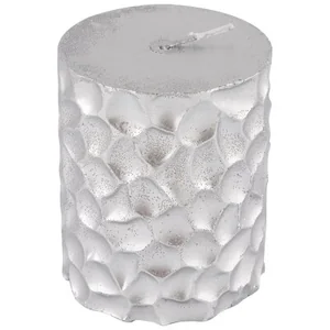 Mallony Свеча Deco Christmas Iceberg 80*65 мм серебряная. 103387-SK