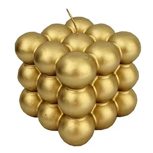 Mallony Свеча Неокуб золотая (лак). 104540-SK