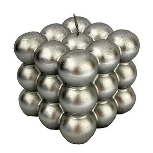 Mallony Свеча Неокуб серебряная (лак). 104541-SK