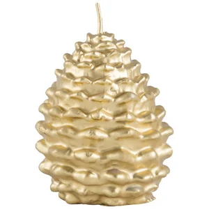 Mallony Свеча Шишка золотая большая. 008334-SK