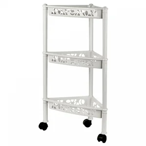 Delta Этажерка Keeplex Light на колесиках трехсекционная угловая 38,3х22,2х69 см KL283212048 белое облако