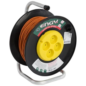 ENGY Удлинитель на катушке Премиум, 50м./4роз, б/з, (ПВС 2х0,75). 186726-SK