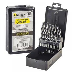KOLNER Набор сверл по дереву в металлическом кейсе KDS 19W