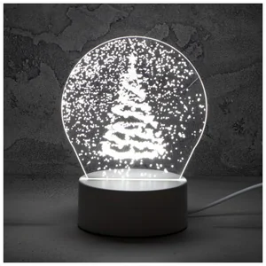 ENERGY Светильник декоративный EN-NL 24 3D елочка и снег. 106255-SK