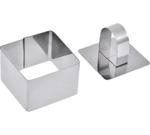 MARMITON Форма с прессом для выкладки салатов и гарниров квадратная 8х8х4 см 17094