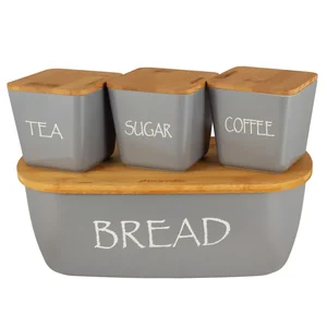 Kamille Хлебница с 3 емкостями KM-1133 из бамбука
