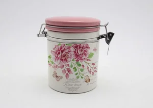 КОРАЛЛ Банка для сыпучих продуктов 730мл Дикая роза HC8600C-F66