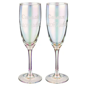 ДЕКОСТЕК Набор 2 бокалов 170 мл Лиловая дымка & Самый счастливый - Самая счастливая 1 RNLDG1687