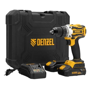 Denzel Дрель-шуруповерт аккумуляторная, бесщет. BLDL-18-02 Li-Ion, 18 В 26140