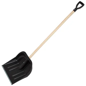 Mallony Лопата снег. пласт.430х360 (в сборе с мет. пл, с дер.чер.1с. и V-пл.ручкой), Вьюга, аналог 006274. 183783-SK