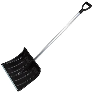 Mallony Лопата снег. пласт.500х375 (в сборе с оц. планкой, с ал. чер. и V-пл.ручкой), Вьюга№2 (аналог006272) 183776-SK