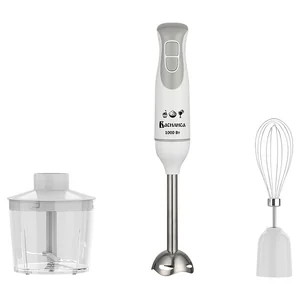 ВАСИЛИСА Блендер погружной 1000 Вт ВА-313A с измельчителем, венчиком, белый с серым
