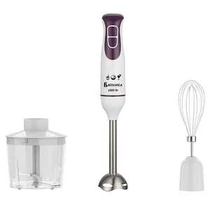 ВАСИЛИСА Блендер погружной 1000 Вт ВА-313A с измельчителем, венчиком, белый с фиолетовым