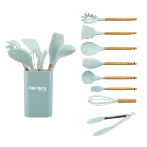 Kukmara Набор кухонных принадлежностей из силикона 9 предметов Green kuk-04/09011501