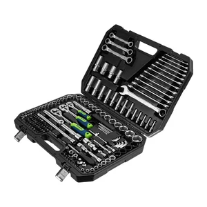 Сибртех Набор инструментов, 1/2", 3/8", 1/4", пластиковый кейс 160 предм. 14172