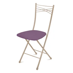 НИКА Стул складной ССН1/9 морозный сливовый/бежевый металлик
