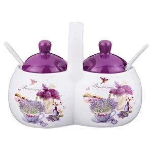 Lefard Банка 2 Секции Agness Лавандовая Весна 17*10*13 См / 2х320 Мл 358-1336