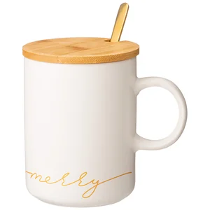 Lefard Кружка Белая 380 Мл С Крышкой И Ложкой В Подарочной Упаковке 756-420