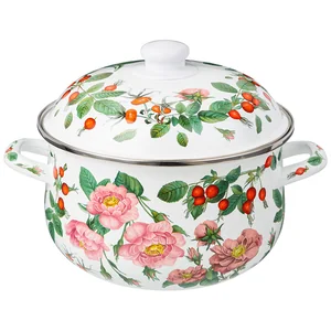 Lefard Кастрюля "шиповник" 3.6 Л Agness Эмалированная С Эмал.крышкой 22*13 См. 934-573