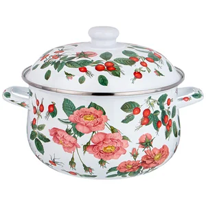 Lefard Кастрюля "шиповник" 5.0 Л Agness Эмалированная С Эмал.крышкой 24*14 См. 934-574