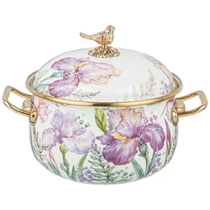 Lefard Кастрюля Эмалированная Agness С Крышкой, Серия Irises 2,8л, Диа.18см 950-572