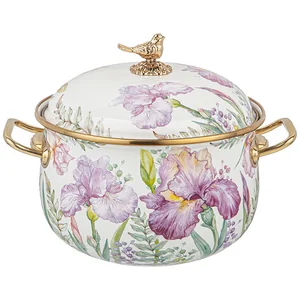 Lefard Кастрюля Эмалированная Agness С Крышкой, Серия Irises 3,8л, Диа.20см 950-573