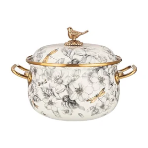 Lefard Кастрюля Эмалированная Agness С Крышкой, Серия Яблоневый Сад 2,8л, Диа.18см 950-522