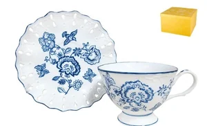 КОРАЛЛ Набор чайный 2 пр.Волна Кобальт Y-BLX-B8013