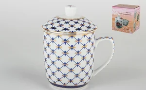 КОРАЛЛ Кружка для заваривания 300мл. Кобальтовая сетка TFC-A3101