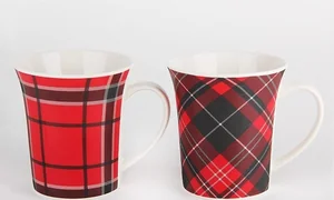 КОРАЛЛ Кружка 325мл. Шотландка красная GJ008-SHP
