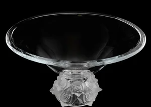 BOHEMIA Блюдо на ножке 35 см.  Frost Roze 7K8/6K519/1/72E13/355-169