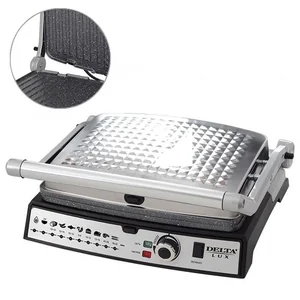 DELTA Пресс - гриль LUX DL 054 cеребристый с черным