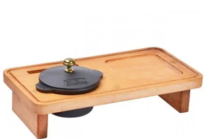 BRIZOLL Кастрюля чугунная с подставкой из дерева 0,3 л Н03-Д