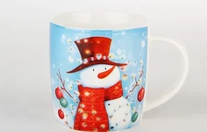 КОРАЛЛ Кружка 380 мл. Нарядный снеговик GJ003-SM