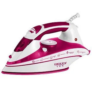 DELTA Утюг 2400W LUX DL 556 белый с малиновым