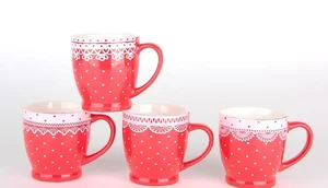 КОРАЛЛ Кружка 230мл.Кружево на красном ZC01-A03