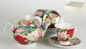 КОРАЛЛ Набор чайный 13 пр.  Розовый блюз  ROSY-13G