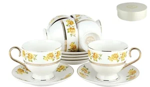 КОРАЛЛ Набор чайный 12 пр.  Желтые розы  TC38R