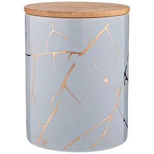 Lefard Банка Для Сыпучих Продуктов Коллекция Золотой Мрамор 740мл 10,5*13,7 См. 155-711