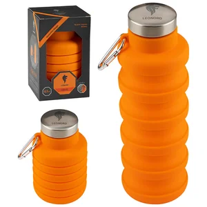 Leonord Бутылка складная силиконовая с карабином LEO-01. 004748-SK