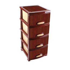 РОССПЛАСТ Комод КРАСНОЕ ДЕРЕВО 4 секции РП-421