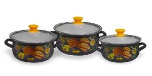 КМК Набор кастрюль "Чиабатта-1-Экстра" (коричн.) 2л, 3л, 4л