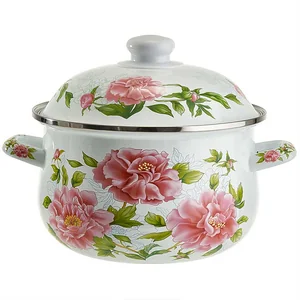 METALLONI Кастрюля 2,8 л, EM-1502 "Пионы"