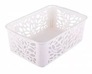 Полимербыт Корзина 2,3л LEAVES МОЛОЧНЫЙ 222*153*81 мм 44700